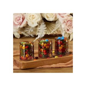 Kate Aspen Soporte para luz de té de vidrio ámbar vintage_4