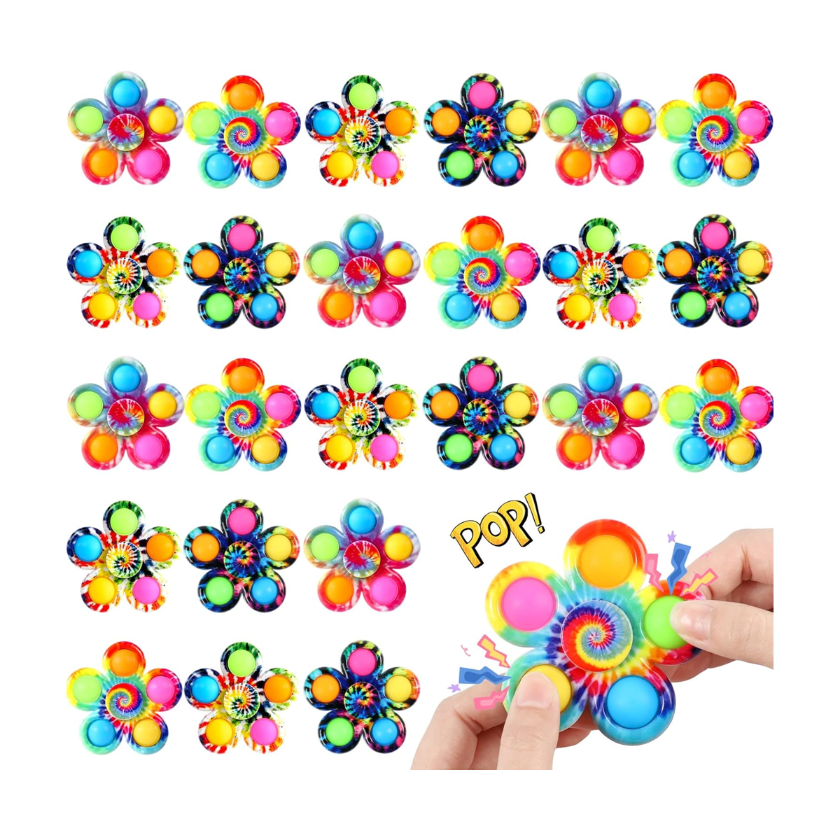 Gigilli Paquete de 24 recuerdos de fiesta Fidget Spinner