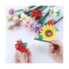 QLT Juego de construcción de ramo de flores de ladrillos_4
