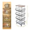 MODEREVE Cesta de frutas para cocina cesta apilable de 5