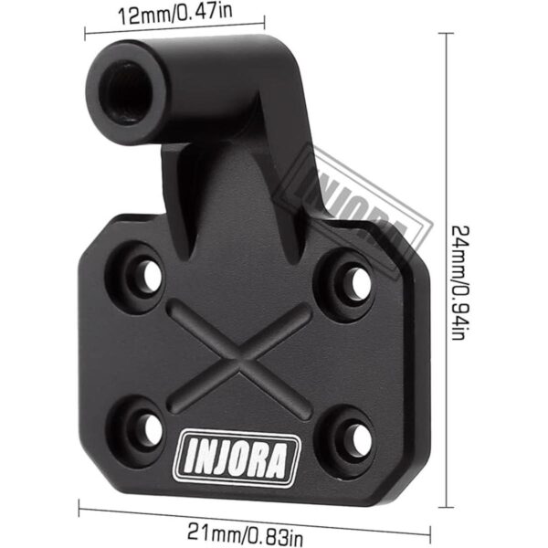 INJORA Soporte de rueda de repuesto de aluminio CNC para