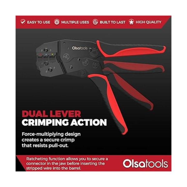 Olsa Tools Crimpadora de alambre de trinquete_2