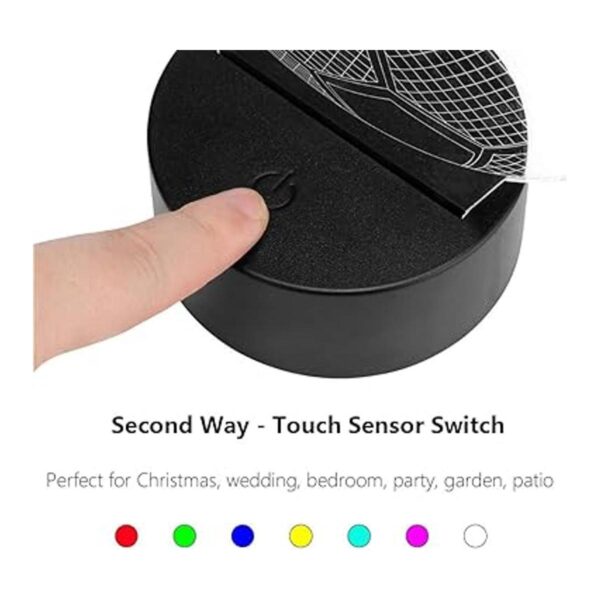 Juego de 2 luces LED de noche 3D con lámina acrílica