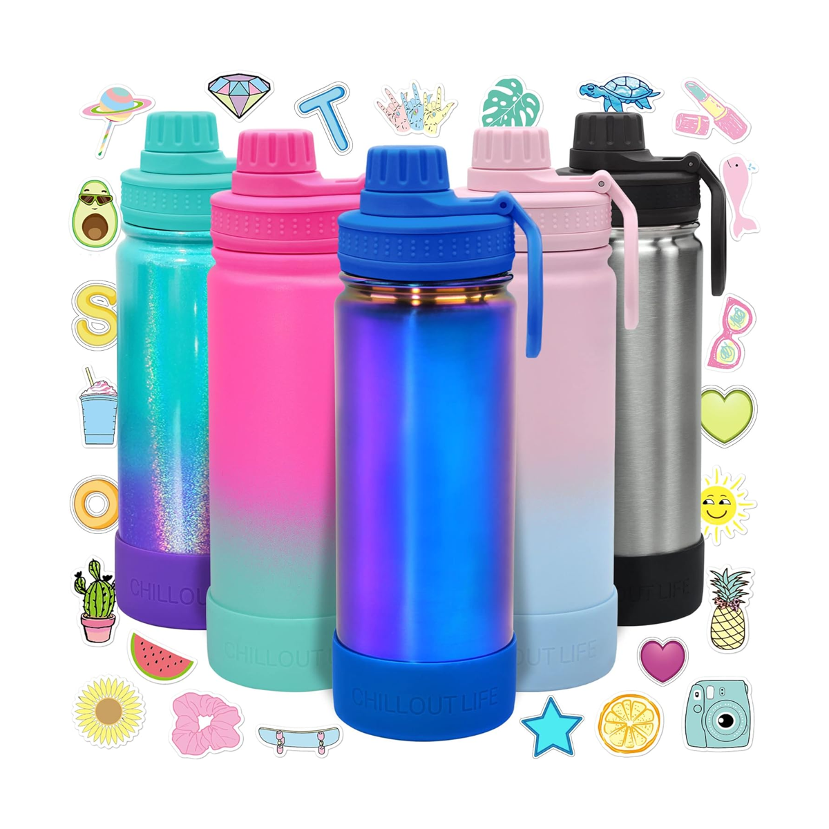 CHILLOUT LIFE Botella de agua aislada para niños de 17