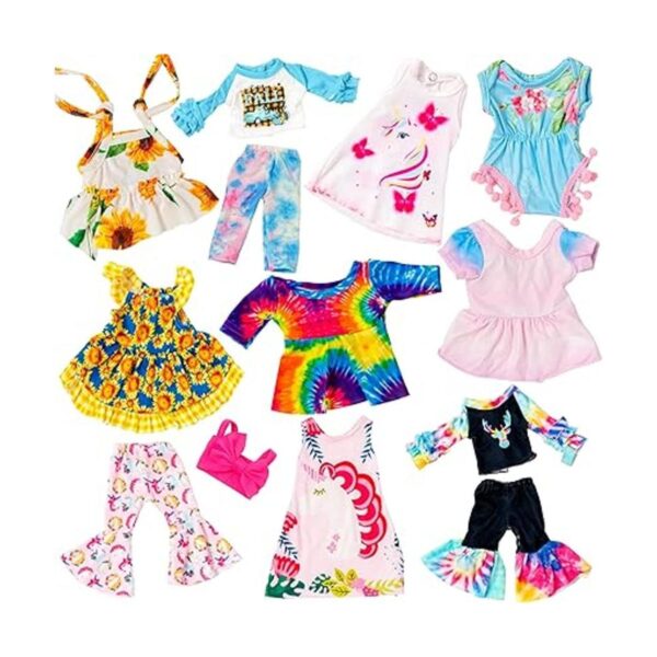 ECORELF 10 piezas de ropa y accesorios para muñecas de_2