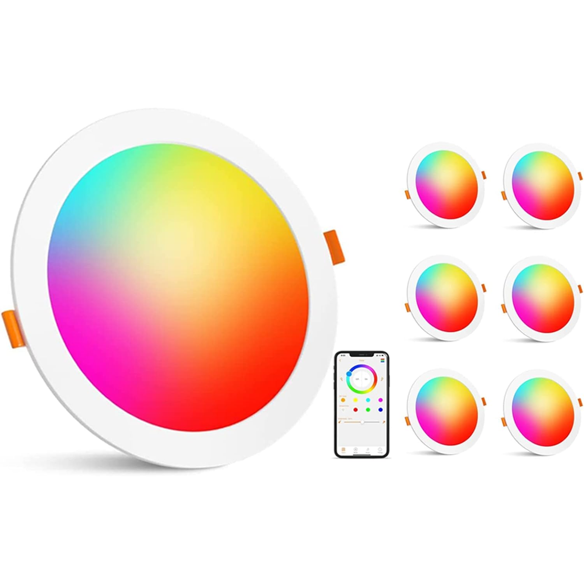 Iluminación empotrada de 6 pulgadas luz LED inteligente