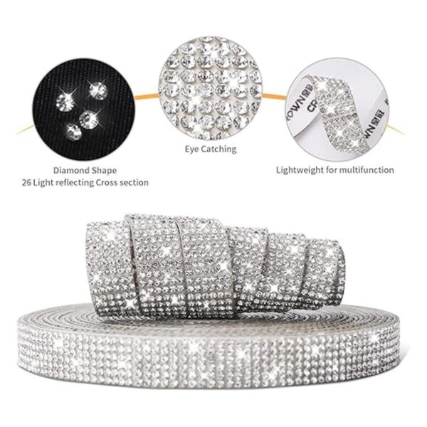 Tiras autoadhesivas de diamantes de imitación cinta de_3