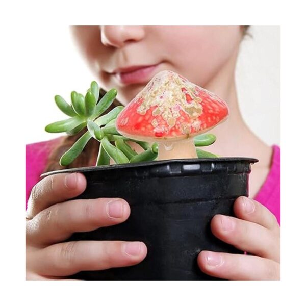 4 piezas de setas de cerámica para jardín decoración de