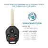 Keyless2Go Repuesto para llave remota de 4 botones Subaru_4