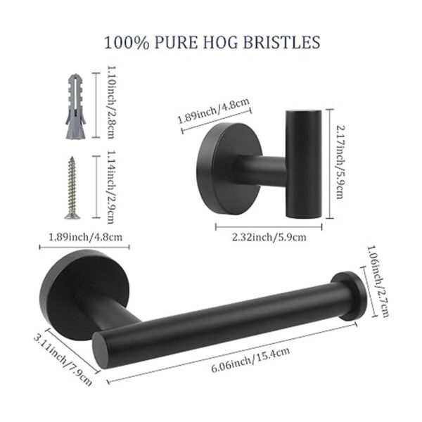 Juego de accesorios de baño color negro mate 3 piezas de