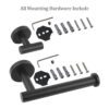 Juego de accesorios de baño color negro mate 3 piezas de