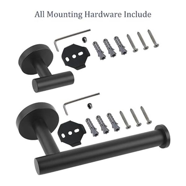 Juego de accesorios de baño color negro mate 3 piezas de
