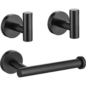 Juego de accesorios de baño color negro mate 3 piezas de