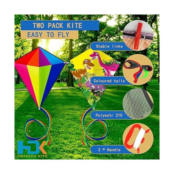 HENGDA KITE Prism Kite Juego de cometas de dinosaurios y_3
