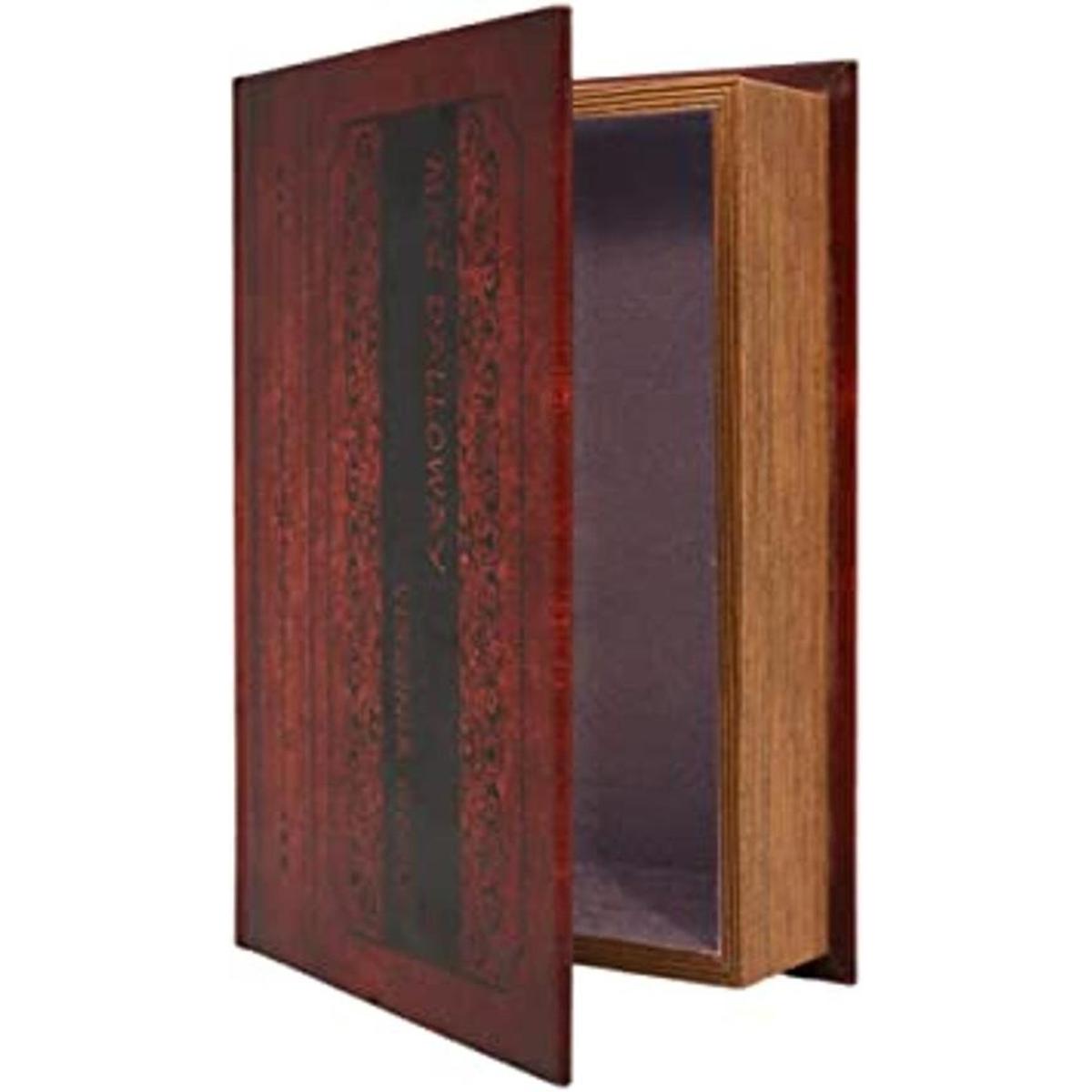 Decoraciones de madera para libros antiguos caja fuerte
