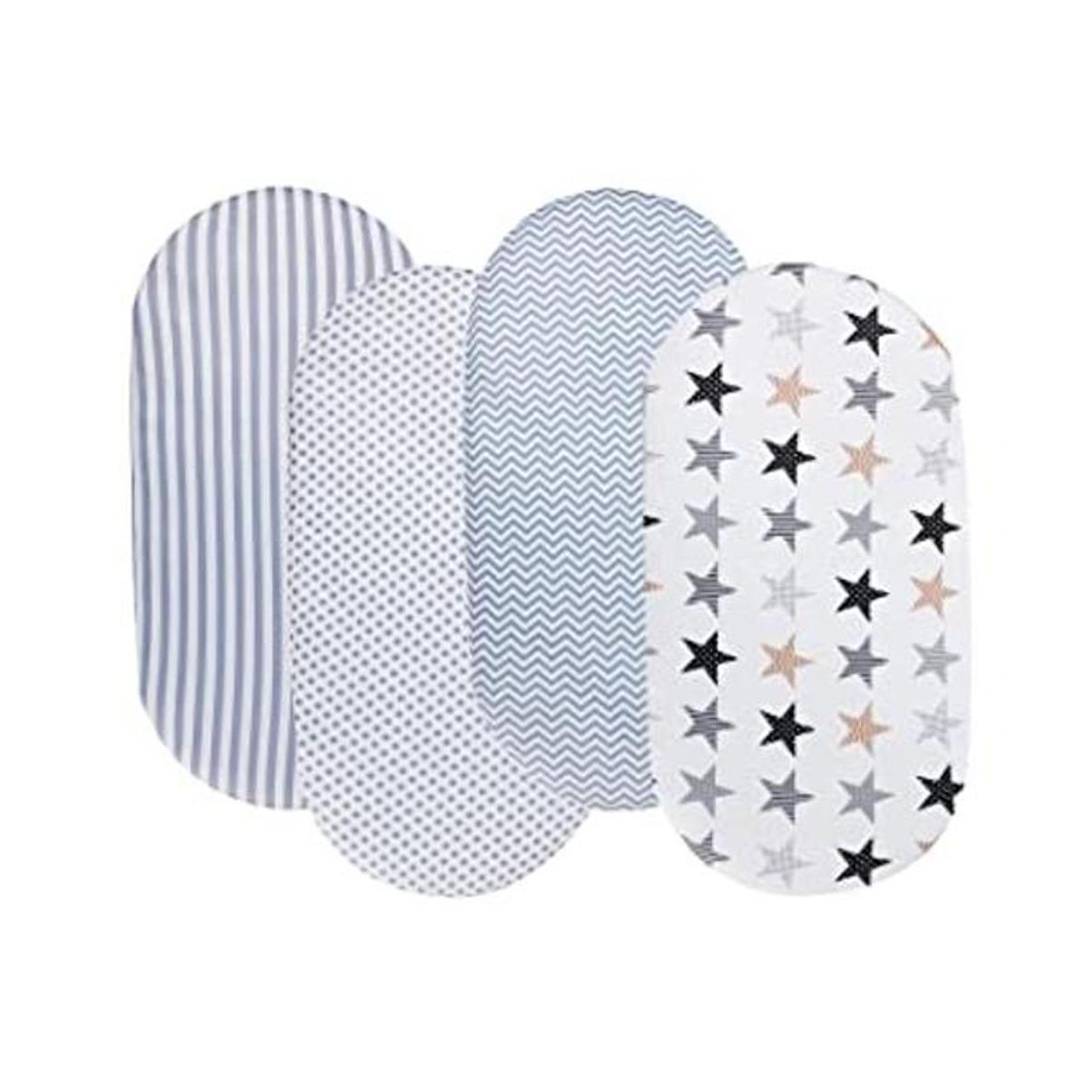 Paquete de 4 sábanas para cuna unisex para bebé