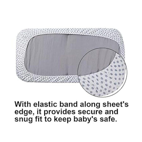 Paquete de 4 sábanas para cuna unisex para bebé_5