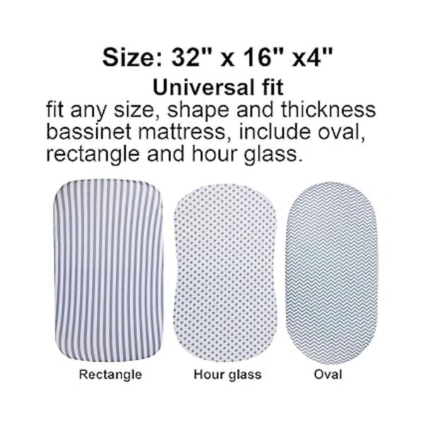 Paquete de 4 sábanas para cuna unisex para bebé_4