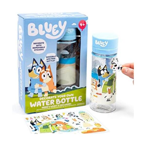 Bluey Decora tu propia botella de agua calcomanías_1