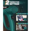PRULDE Pistola de calor de 1500 W ajustes de temperatura_2