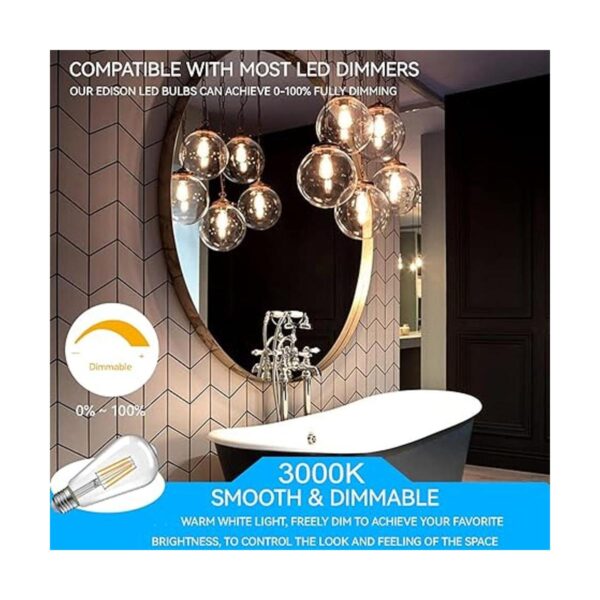 Bombillas LED Edison de 7 W equivalente a 60 vatios_2