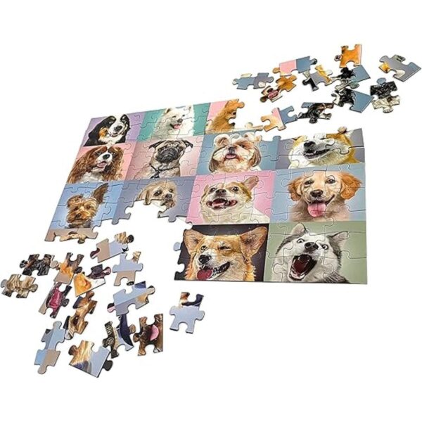 Rompecabezas de 100 piezas divertidos para perros para_4