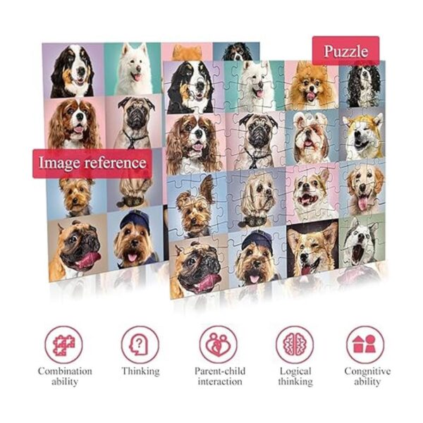 Rompecabezas de 100 piezas divertidos para perros para_3