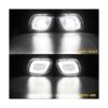 Partsam Par de luces antiniebla con anillo LED halo para_2