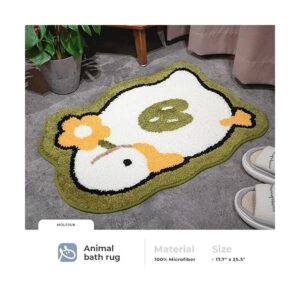 Linda alfombra de baño de microfibra antideslizante y