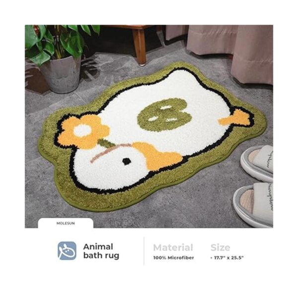 Linda alfombra de baño de microfibra antideslizante y