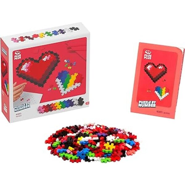 PLUS PLUS Rompecabezas por número Corazones de 250_2