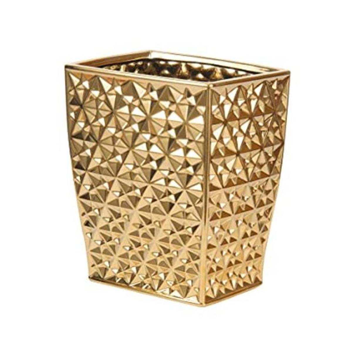 Cubo de basura rectangular de cerámica pequeño de 2.5