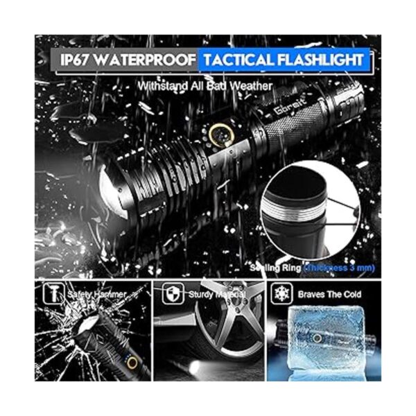 Goreit Linternas LED de alto lúmenes recargables 20000_3