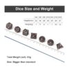 Dados DND dados de metal huecos DD juego de dados de_4
