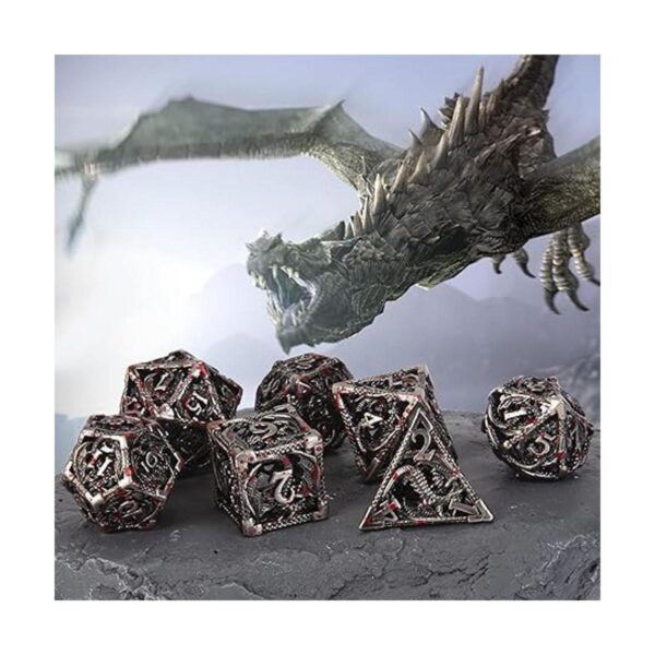 Dados DND dados de metal huecos DD juego de dados de_2