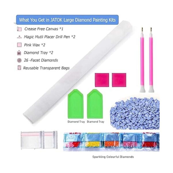JATOK Kits de pintura de diamantes grandes para adultos