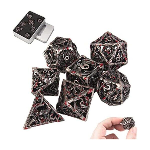 Dados DND dados de metal huecos DD juego de dados de_1