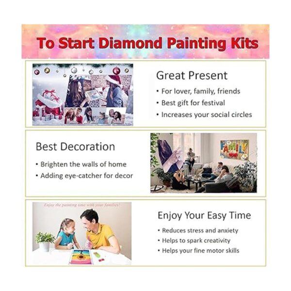 JATOK Kits de pintura de diamantes grandes para adultos