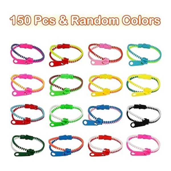 Paquete de 150 pulseras con cremallera pulseras de_2