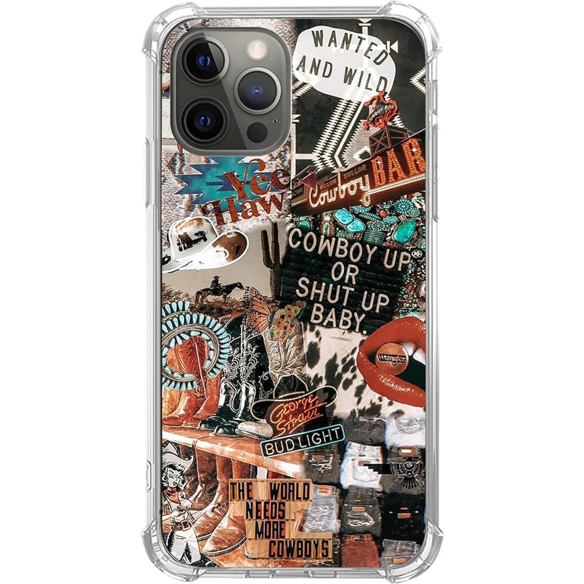GialCenik Western Cowgirl Cowboy Collage Funda para