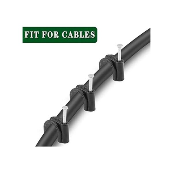 Rierdge 100 abrazaderas de media pinza en J con clavo 12