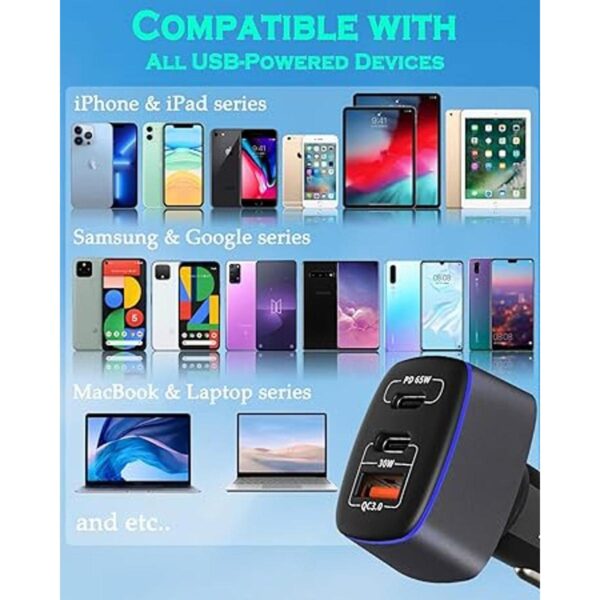 Cargador de coche USB C de 95 W 3 puertos PD 65 W PPS 55_4