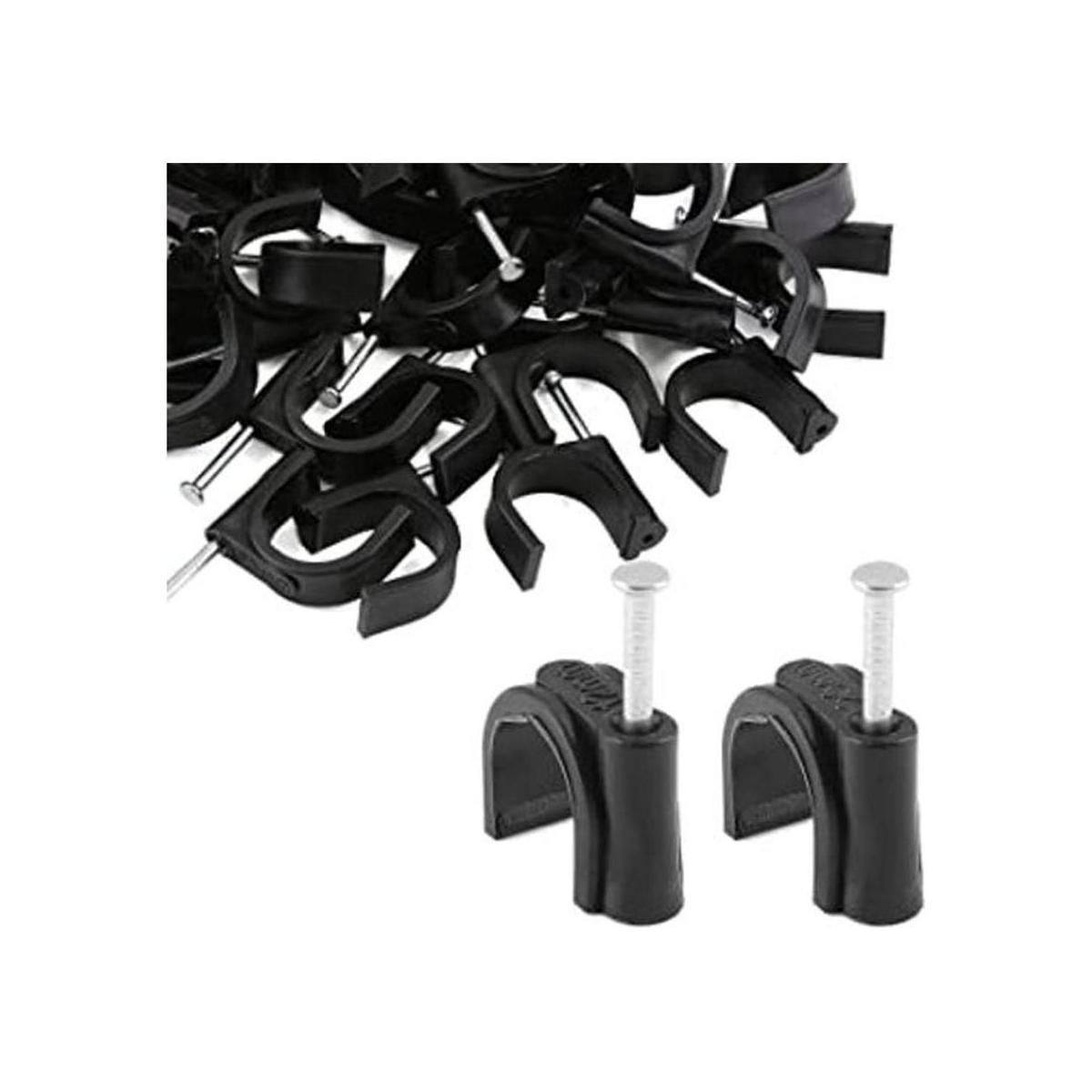 Rierdge 100 abrazaderas de media pinza en J con clavo 12