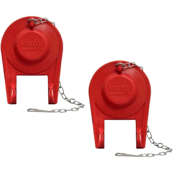 Korky 100DP 100 Solapa de inodoro paquete de 2 color rojo