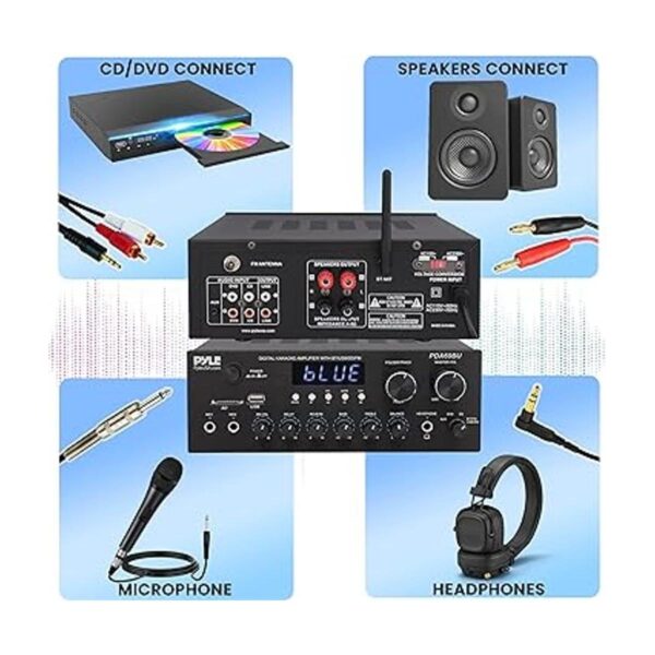 Pyle Amplificador de audio Bluetooth para el hogar_3