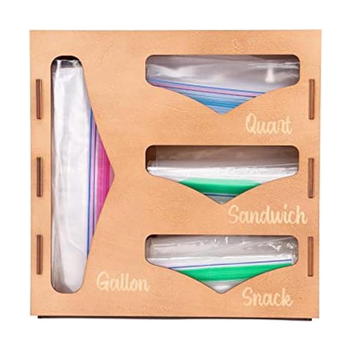 Decozion Organizador de almacenamiento de bolsas Ziplock