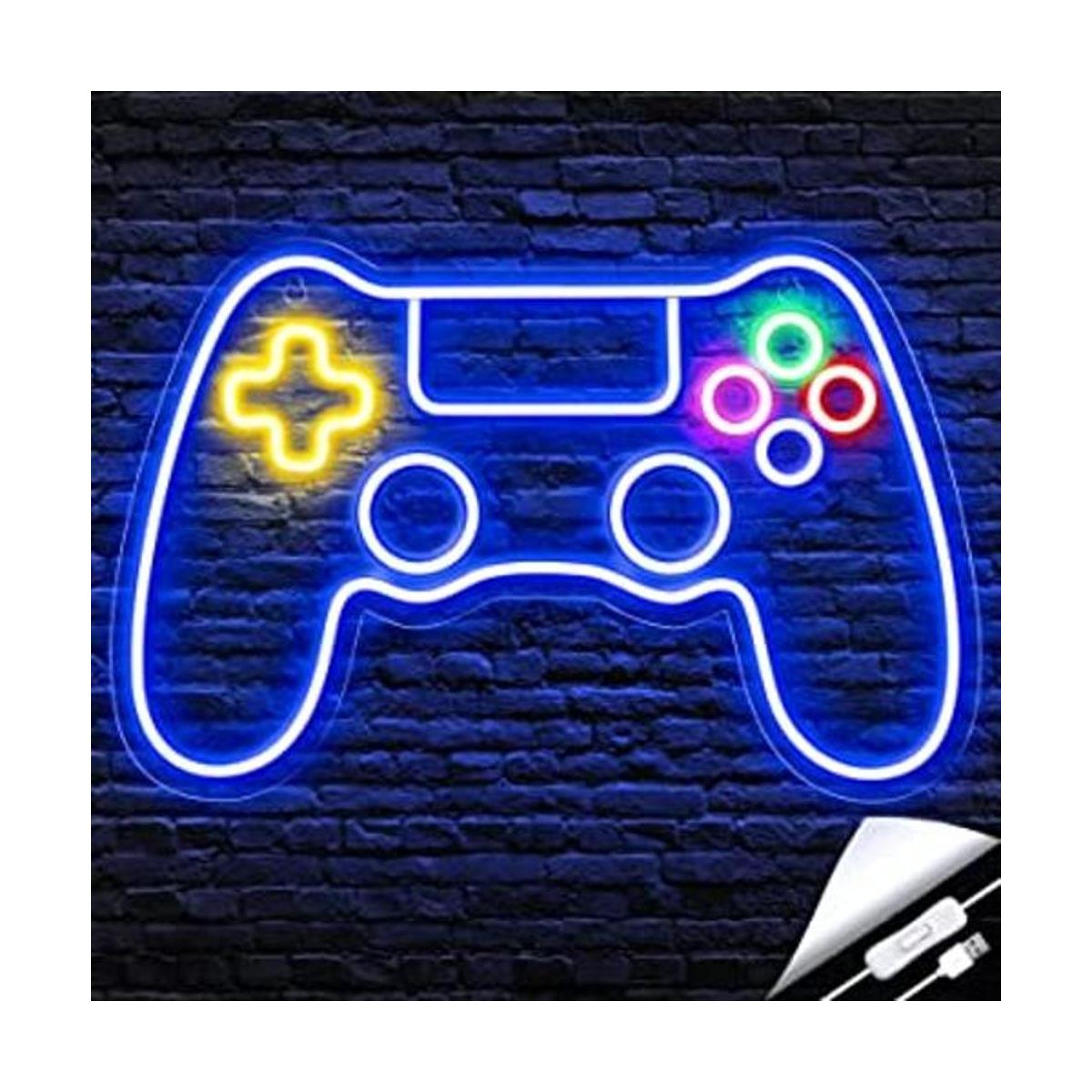 Kavaas Letrero de neón para gamer controlador de juego