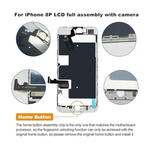 EFAITHFIX Para iPhone 8 Plus Pantalla LCD de repuesto de_4