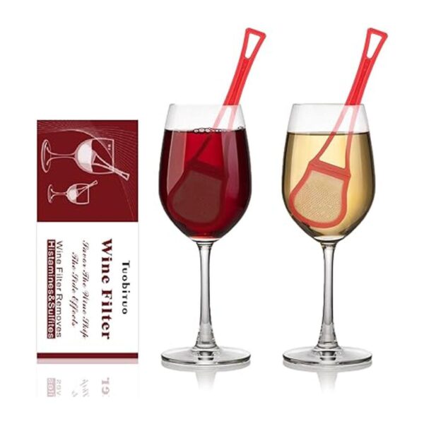 Barra de filtro de vino paquete de 8 rojo elimina