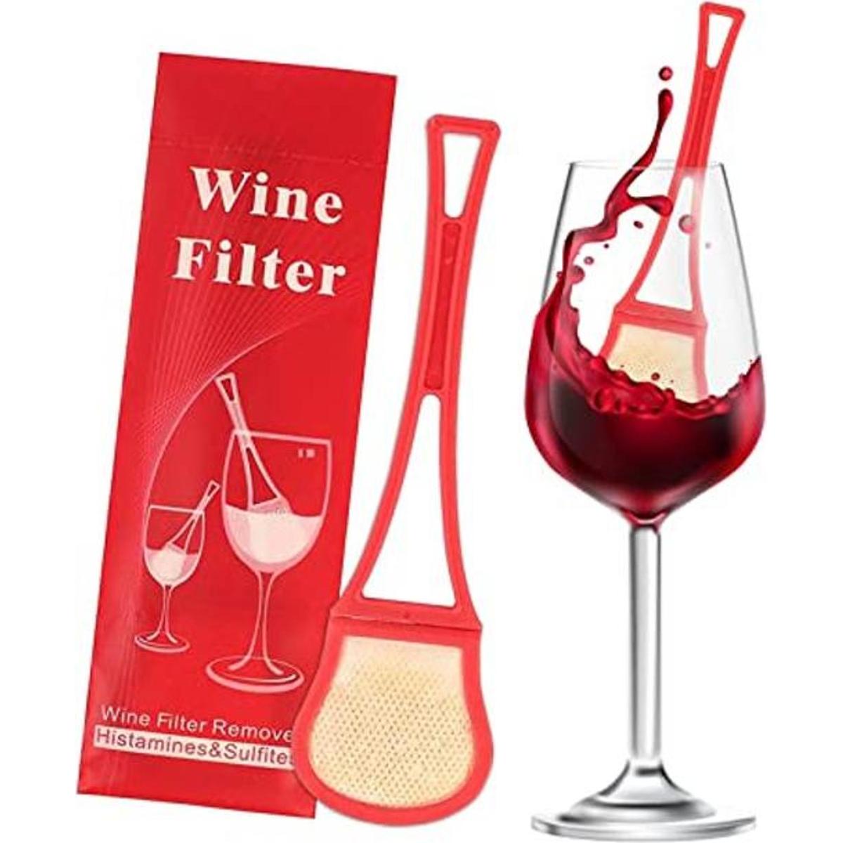 Barra de filtro de vino paquete de 8 rojo elimina